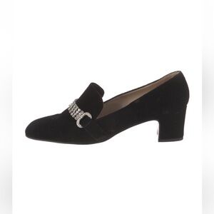 Saks Fifth Avenue
Velvet Pumps
Black
Square-Toes with Crystal Embellishments